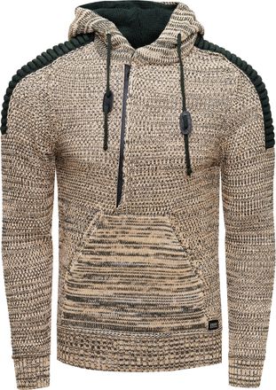 Rusty Neal Chunky contrasterende hoodie met 1/2 rits