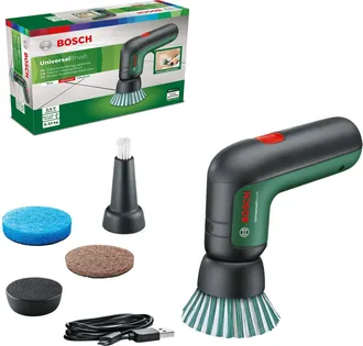 Bosch Spazzola Elettrica Di Pulizia Universalbrush (batteria Da 3,6 V Integrata, 1 Cavo Micro Usb E 4 Accessori Per La Pulizia Inclusi, In Confezione Di Car