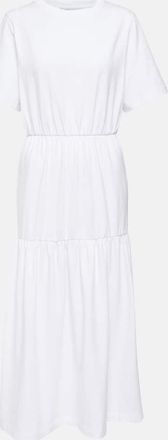Max Mara Cotton jersey tiered midi dress