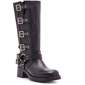 Steve Madden Rocky Womens Harness Leather Motorcycle Boots
