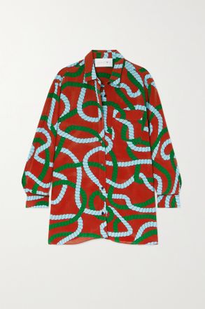 AZ FACTORY Camicia In Georgette Stampato - Rosso