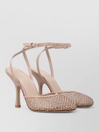 Stuart Weitzman crystal ankle strap sandal pump
