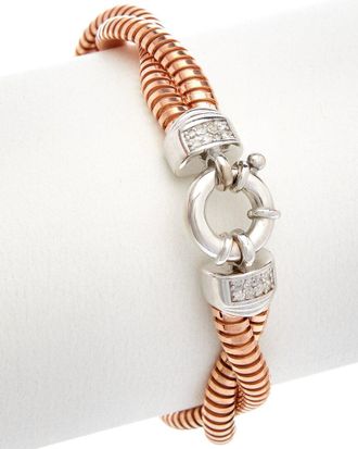 Meshmerise 18K Over Silver 0.16 Ct. Tw. Diamond Bracelet