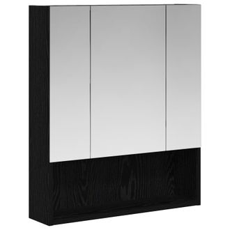 vidaXL Armario Con Espejo De Ba&ntilde;o Roble Negro 60 X 14.5 X 70 Cm Vidaxl