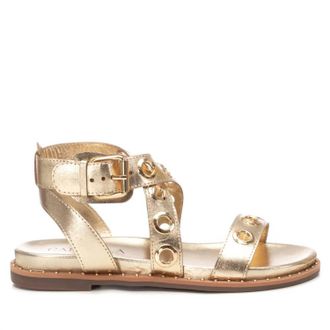 Xti Womens Gladiator Sandal With Eyelet Detail In Gold