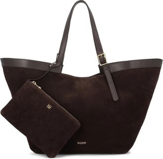 Kazar NAN Tote Bag - Dames - Shoppers - Bruin - ONE Size - Su&egrave;de - Tassen