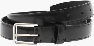 Dsquared2 Leather Belt with Silver Buckle 25mm size 100