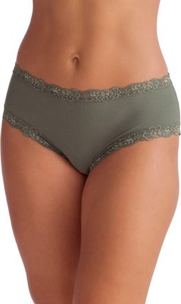 Fleur't Iconic High Waist Boyshorts in Thyme Rib at Nordstrom, Size X-Large