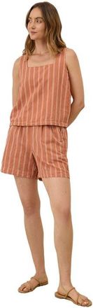 Pact Canopy Linen High-Waisted Short Made with Organic Cotton in Hermosa Stripe at Nordstrom, Size X-Small