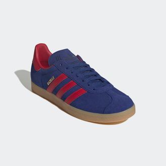 adidas Sneaker ADIDAS ORIGINALS GAZELLE, Herren, Gr. 38,5, blau (victory blau, team victory rot, gum 3), Leder, Synthetik, Schuhe Sneaker