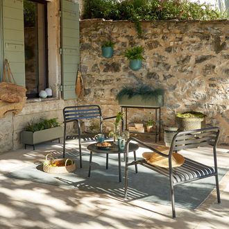 La Redoute Interieurs Lage plantenbak in staal, Fleury