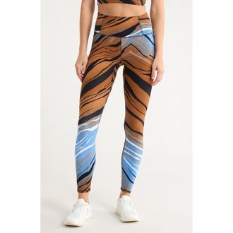 Free People Print Never Better Leggings in Brown Combo at Nordstrom Rack, Size X-Small