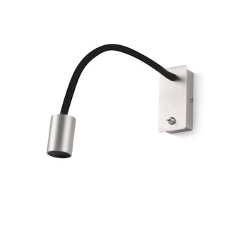 Netlighting Leser LED Indoor Wall Light Reading Lamp Satin Nickel in Grey