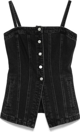 Levi's Tops, Dames, Zwart, M, OP Maat Gemaakte Bustier Open Mind Vest