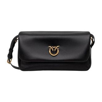 Pinko Horizontale Schoudertas - Dames - Schoudertassen - Zwart - ONE Size - Leer - Tassen