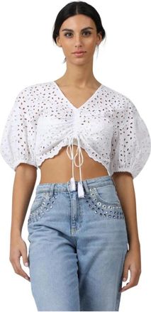 Pinko Stijlvolle Tramato Top voor Vrouwen - Dames - Blouses - Wit - S - Overhemden