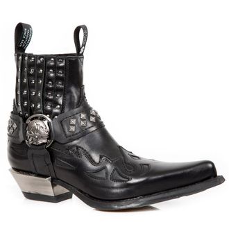 New Rock M.7950-S1 Ankle Boots Western Goth Skull Stud