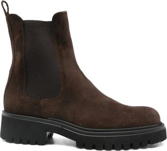 Cenere GB Calzature boots - women - Fabric/Rubber/Leather - 37.5 - Brown