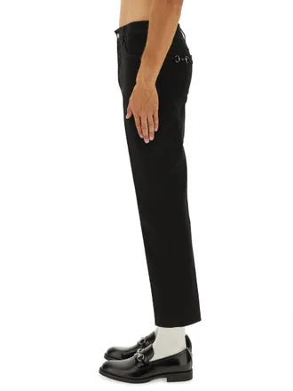 Gucci Slim Fit Cotton Trousers - Black