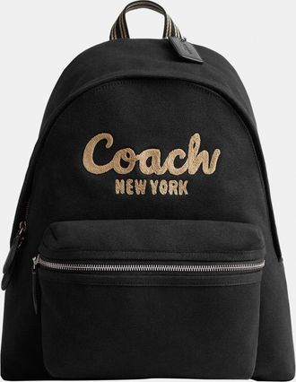 Coach Womens Cargo Backpack - Black Leather - One Size