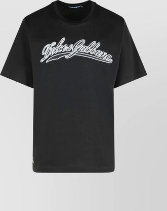 Dolce & Gabbana cotton logo-embroidered t-shirt