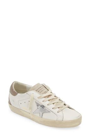 Golden Goose Super-Star Sneaker in White/Silver at Nordstrom, Size 10Us