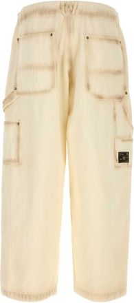 Willy Chavarria Mens Toluca Cargo Pants Beige Cotton