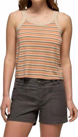 Prana Cozy Up Scoop Tank Top In Vanilla Bean Stripe