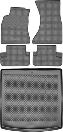 OEM Juego De Alfombrillas De Goma Para Coche Y Maletero Para Audi A4 B8 Kombi (2008-2015)
