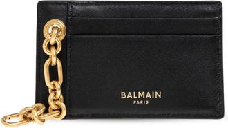 Balmain Monogram Kaarthouder - Heren - Portefeuilles - Zwart - ONE Size - Leer - Accessoires