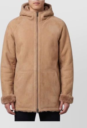 Salvatore Santoro reversible leather hooded padded coat