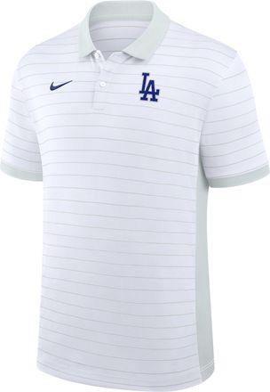 Nike Los Angeles Dodgers Authentic Collection Striped Victory Nike Mens Dri-FIT MLB Polo in White | 03BG0GJCLD-P81