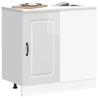 Berkfield Home Kitchen Base Cabinet Kalmar High Gloss White Engineered Wood