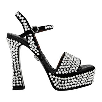 Philipp Plein Dames, Schoenen, Zwart, Maat: 35 EU Leer