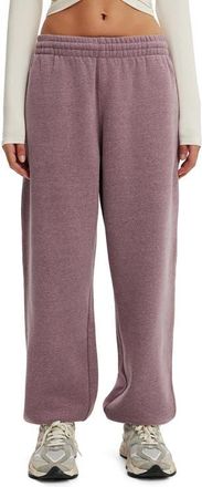 Cotton On Womens Active Plush Boyfriend Jogger in Pickled Beet Marle at Nordstrom, Size Medium