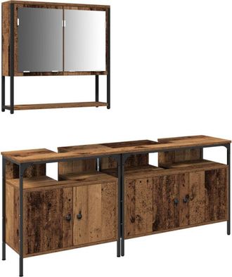 vidaXL Juego de muebles de baño 3 pcs Marrón 80 x 30 x 60 cm Vidaxl