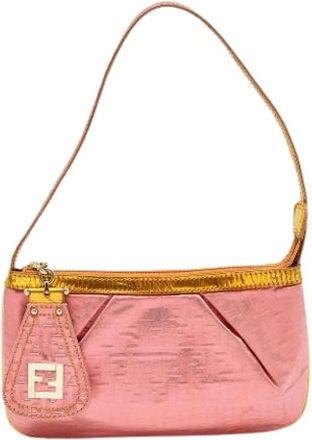 Fendi Pre-owned Shoulder Bags, female, Pink, Size: ONE SIZE Pre-owned Vintage Shoulder Bag
