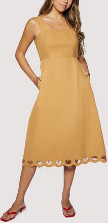 Lost + Wander Seashell Drift Open Back Midi Dress in Terra Cotta at Nordstrom, Size Medium