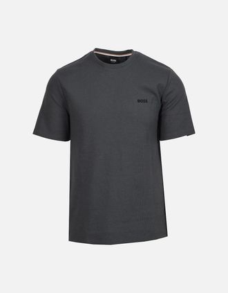 HUGO BOSS Mens Boss Black WAFFLE T-SHIRT OPEN GREEN - Size: 38
