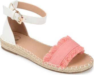 Journee Collection Tristeeen Ankle Strap Espadrille Sandal in Pink at Nordstrom Rack, Size 7.5