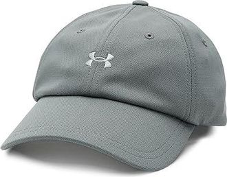 Under Armour Blitzing Low Adjustable Womens Hat Baseball Caps Clay Green/Titanium, Polyester