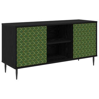 vidaXL Mueble De Tv Geleen 102 X 33 X 51 Cm Roble Negro Vidaxl