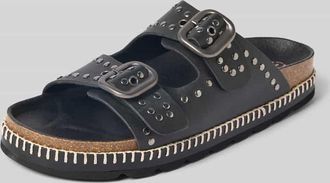 Verbenas Sandalen mit Dornschlie&szlig;e Modell GALATEA in Black, Gr&ouml;&szlig;e 38