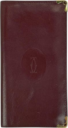 Cartier Must Bordeaux Leather Long Wallet (Bi-Fold) (Pre-Owned)