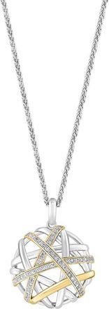 Effy Sterling Silver Diamond Necklace - 0.25 ctw in White at Nordstrom Rack, Size 18