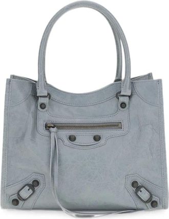 Balenciaga Le City Mini Tote - Dames - Tassen - Blauw - Maat: ONE Size Katoen