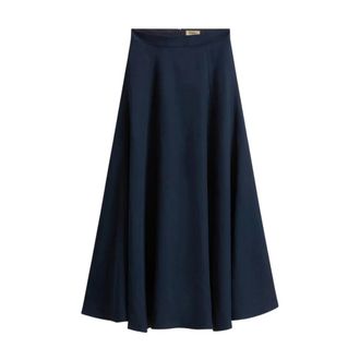 Woolrich A-lijn rok tot halverwege de kuit - Dames - Midirokken - Blauw - XS - Rokken