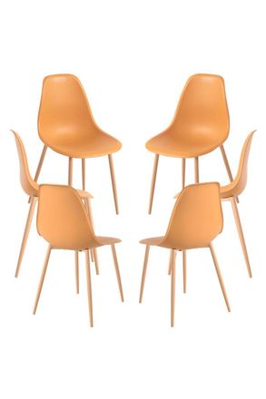 Regalos Miguel Packs Sillas Comedor - Pack 6 Sillas Mykle - Mostaza