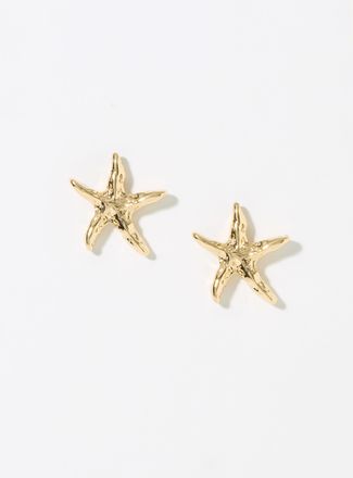 Simons Womens Hammered starfish earrings