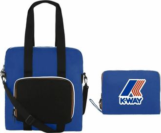 K-Way Packable Bauletto Schoudertas - Dames - Laptoptassen - Blauw - ONE Size - Nylon - Tassen